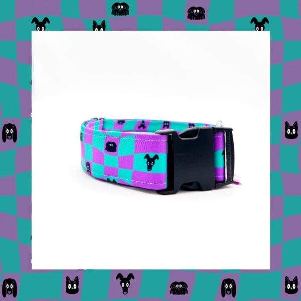 Collar Click 4cm - Perro verde 💜💚